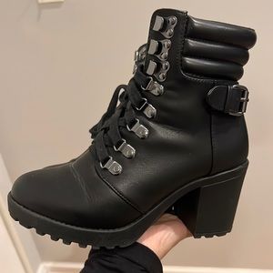 Lace up combat boots